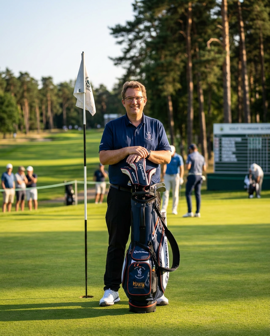 Roman Lissowski sur un parcours de golf pendant un tournoi