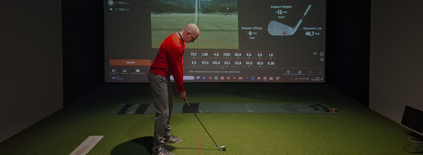 Box d'entraînement couvert avec simulateur de golf